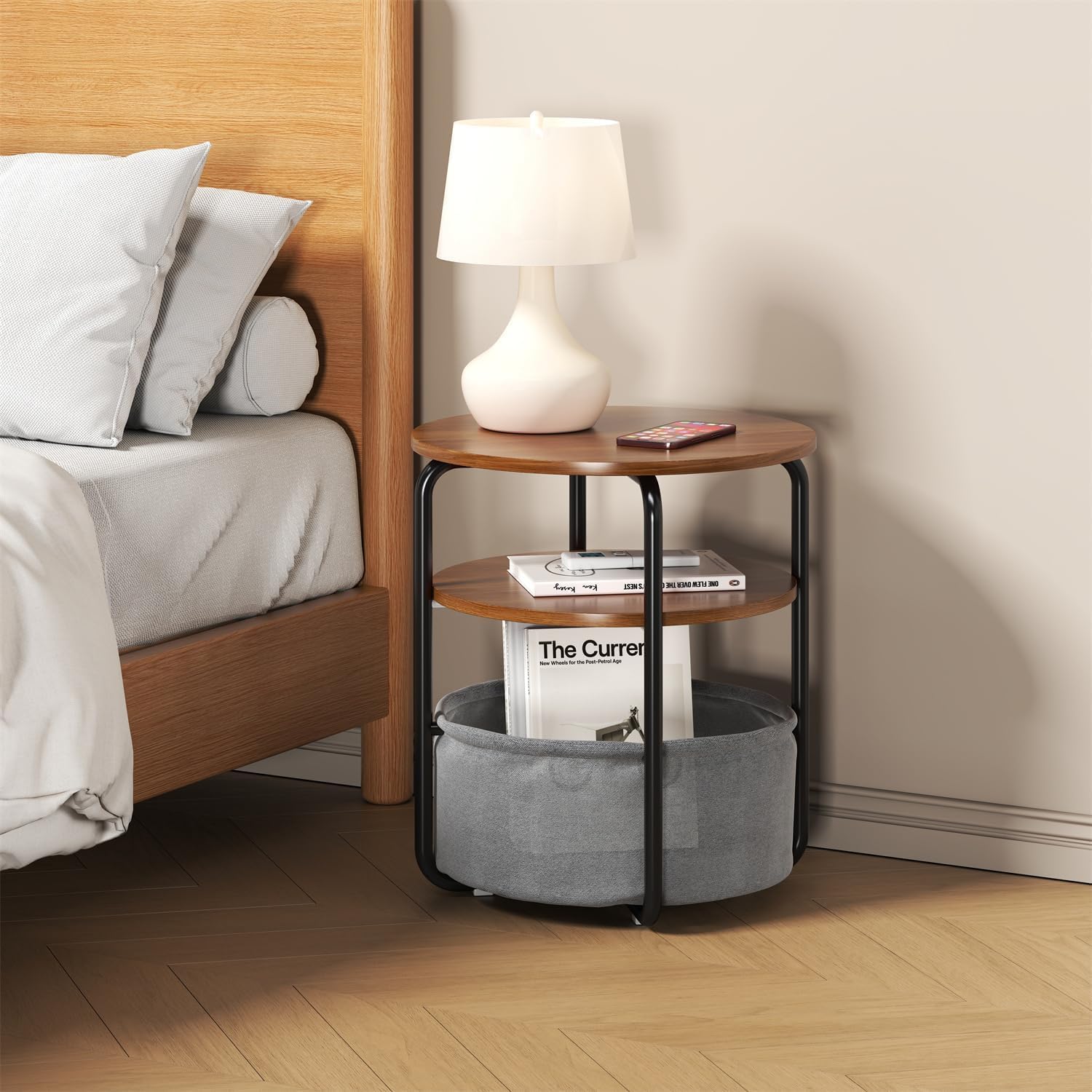 Luxury Bags Tier - Mesa auxiliar redonda pequeña de 3