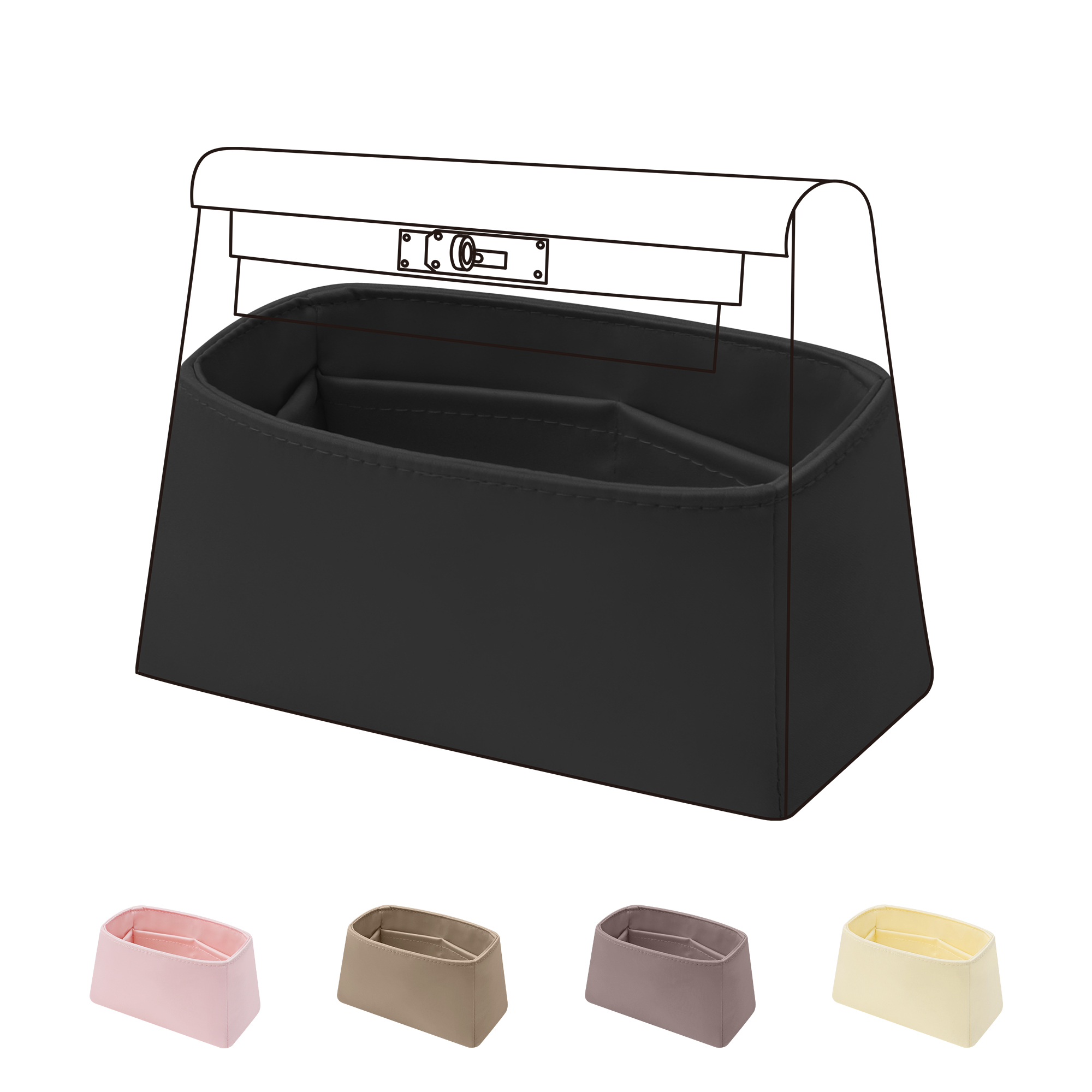 Luxury Bags Hermes - Organizador de Bolsos de Seda DGAZ