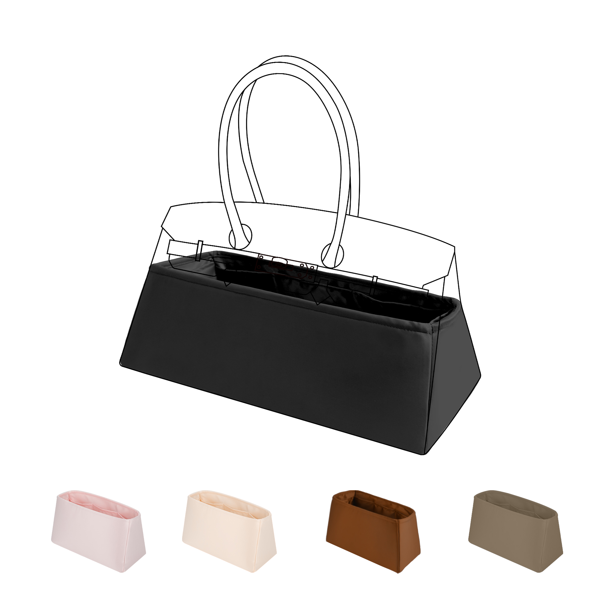 Luxury Bags Hermes - Organizador de bolsos de seda DGAZ,