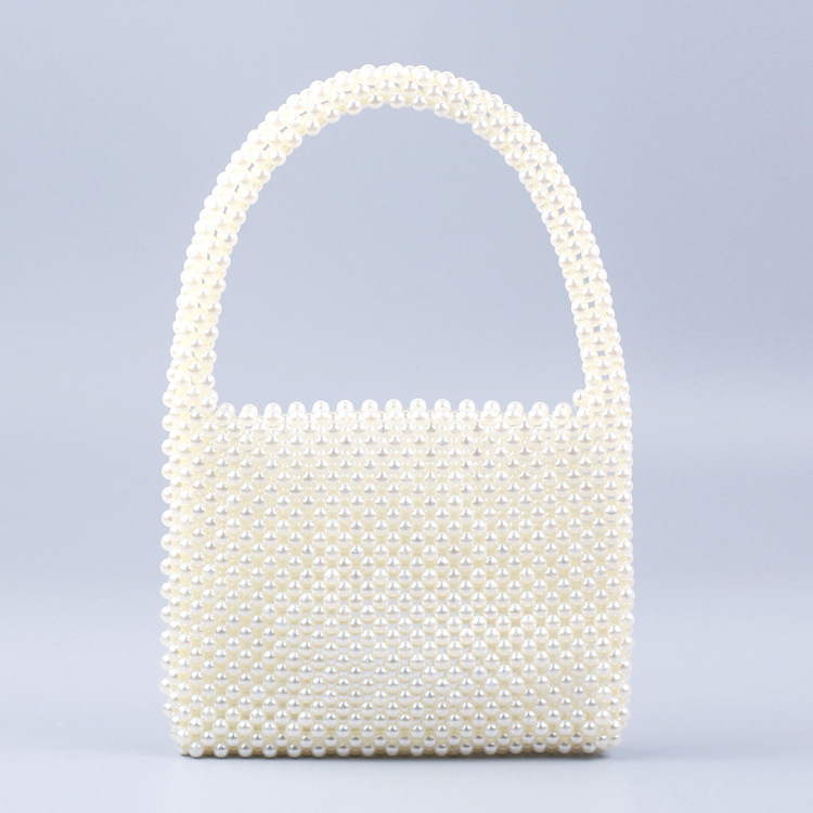 Luxury Bags White - Bolso de mano Vintage con cuentas