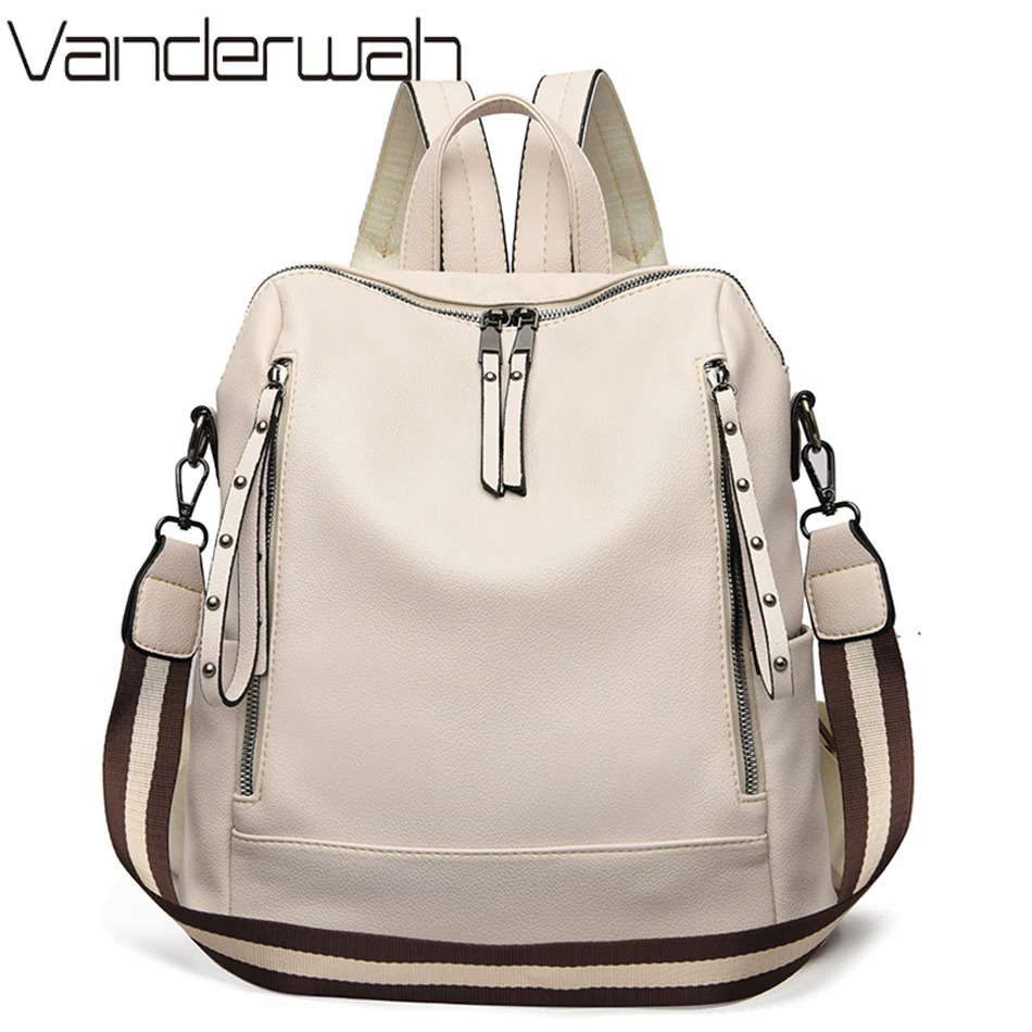 Luxury High Quality Bags - Mochila De cuero suave para estudiantes