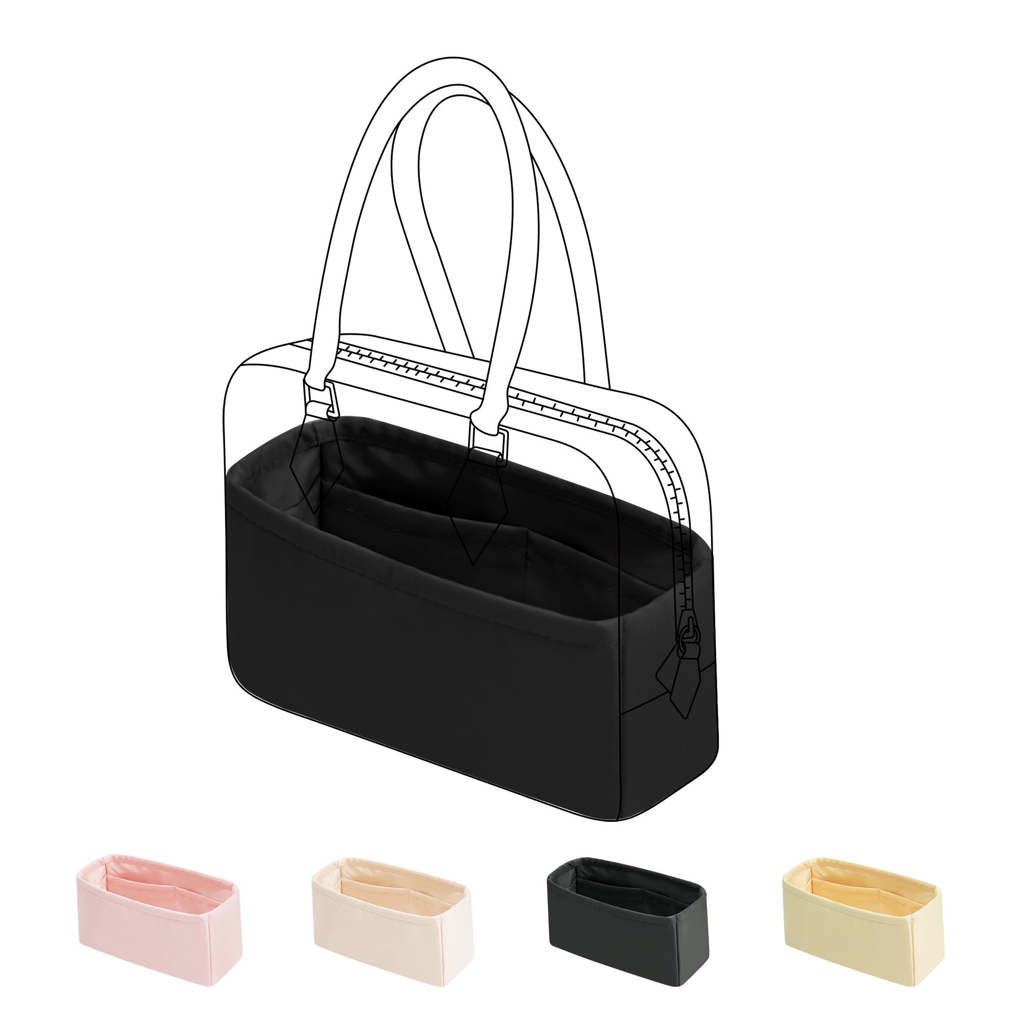 Luxury Bags Hermes - Inserto organizador de bolso de seda