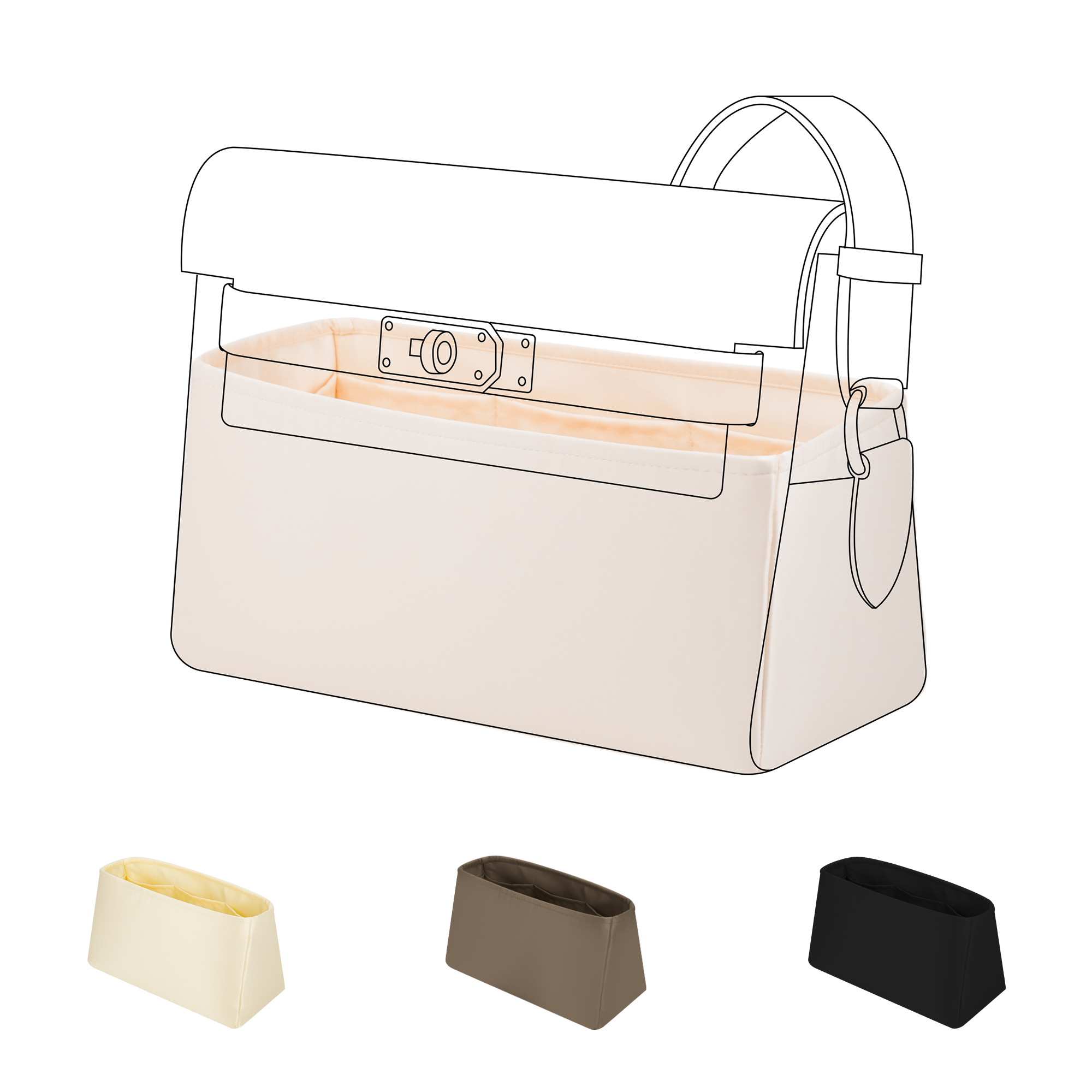 Luxury Bags Hermes - Organizador de Bolsos de Seda DGAZ
