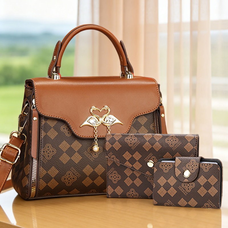 Luxury Bags For You - Conjunto de 3 bolsos para mujer,