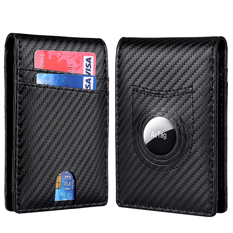 Luxury Bags Photos - Airtag-cartera RFID de cuero genuino para