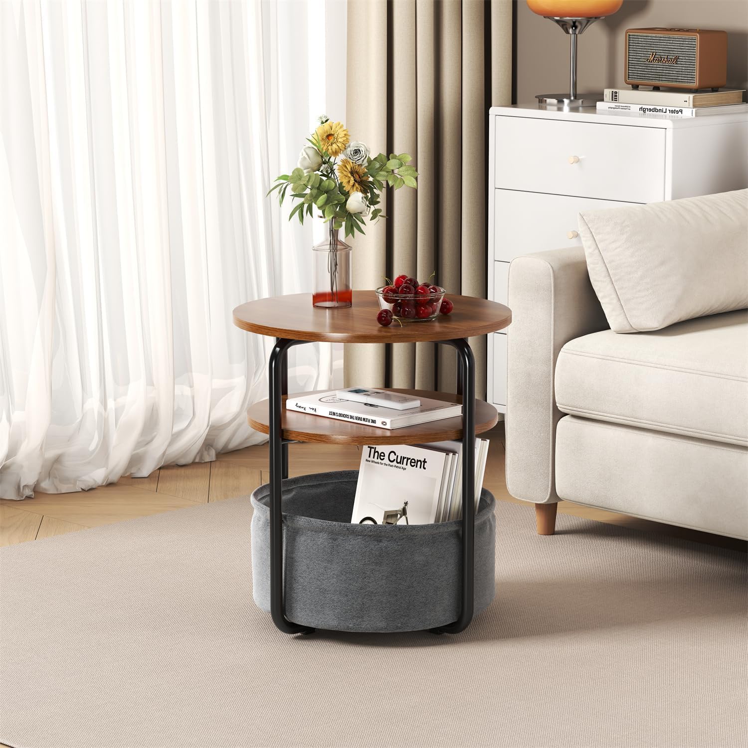 Mesa auxiliar redonda pequeña  - Luxury Bags Tier reseña y precio