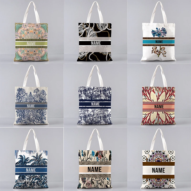 Bolso de mano de lona con nomb - Luxury Bags Brand Names reseña y precio