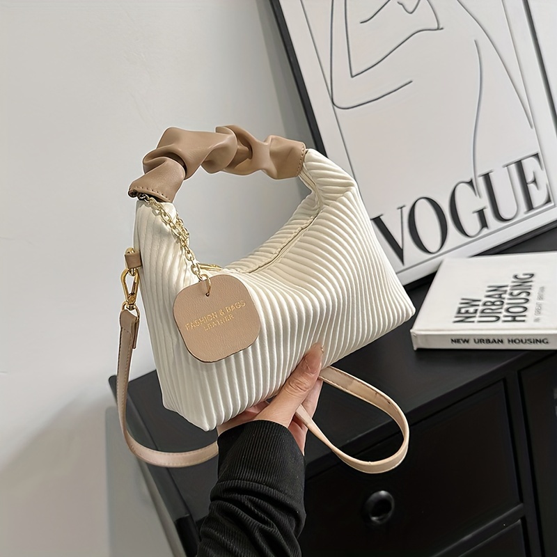 Bolso Bandolera Plisado de Mod - Luxury Bags White reseña y precio