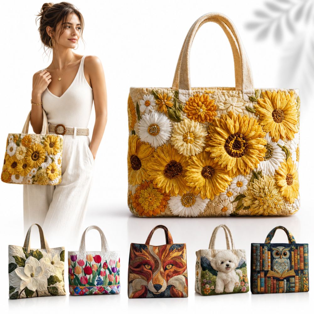 Bolso de mano acolchado vintag - Canvas Tote Designer reseña y precio