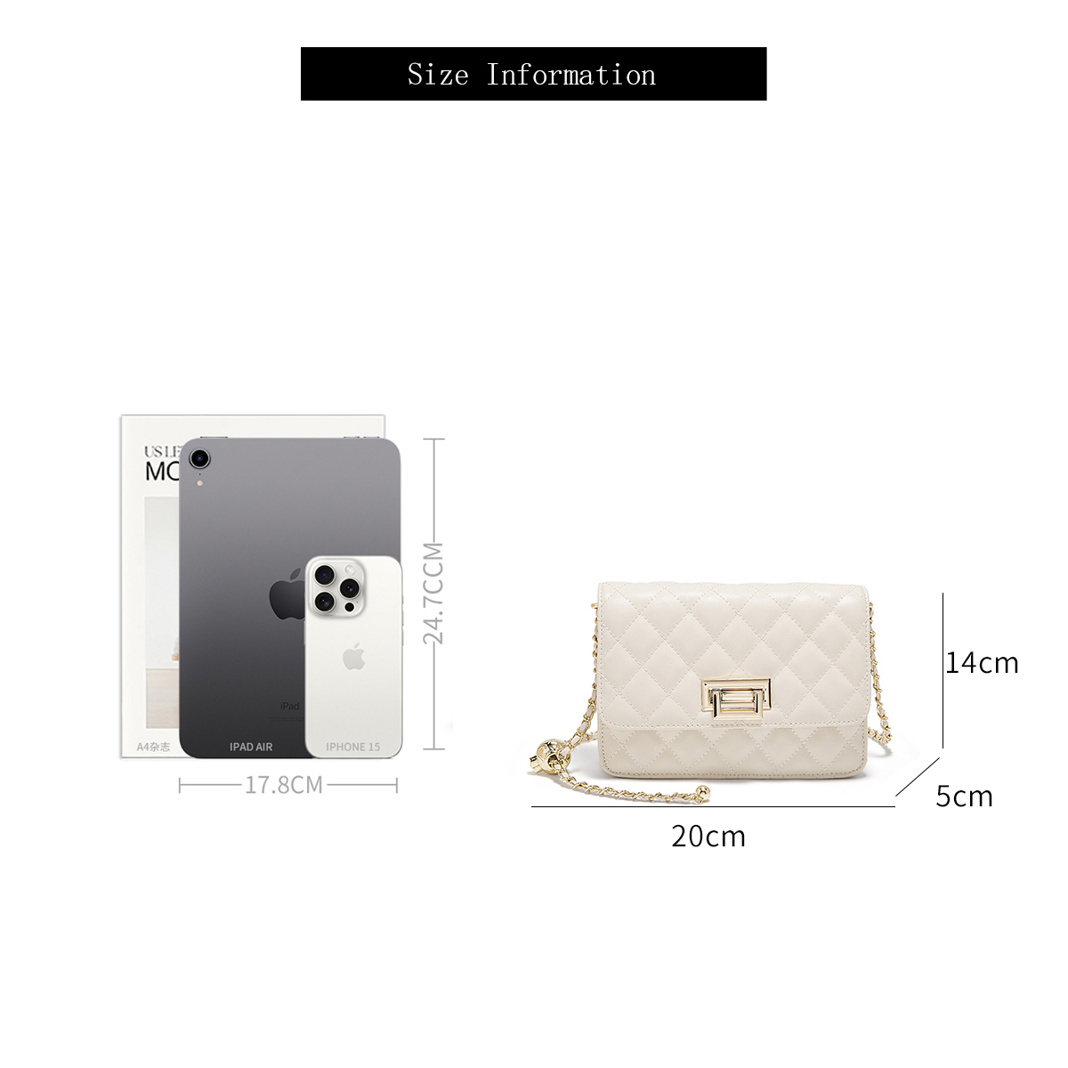 Bolso Bandolera Acolchado Blan - Luxury Bags White reseña y precio
